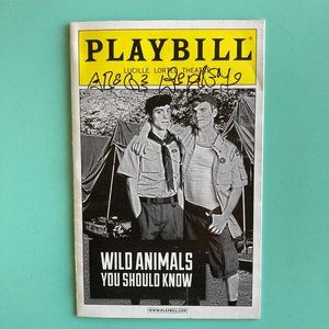 Alice Ripley (Only) Signed Playbill Wild Animals You Should Know John Behlmann